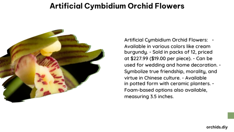 Artificial Cymbidium Orchid Flowers