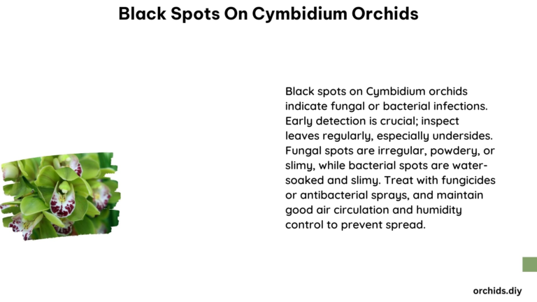 Black Spots on Cymbidium Orchids