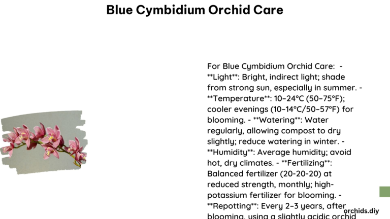 Blue Cymbidium Orchid Care