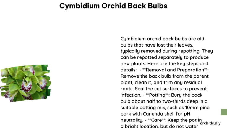 Cymbidium Orchid Back Bulbs