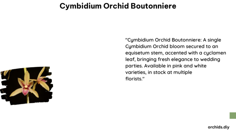 Cymbidium Orchid Boutonniere
