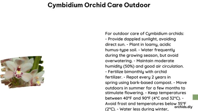 Cymbidium Orchid Care Outdoor