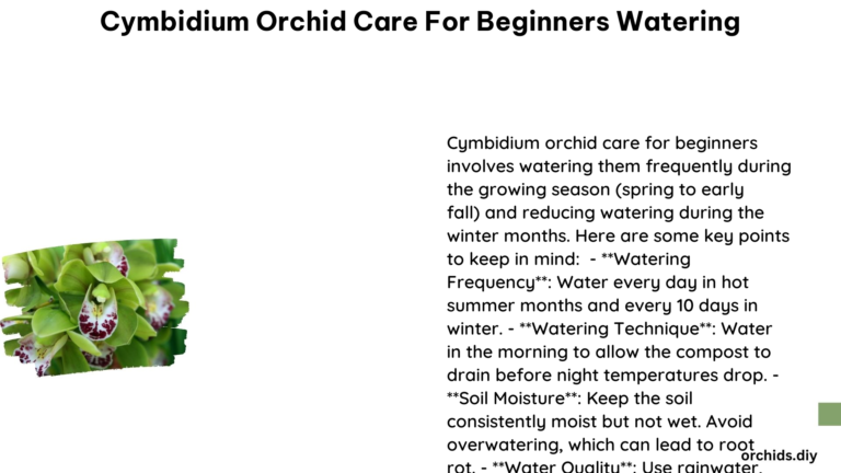 Cymbidium Orchid Care for Beginners Watering