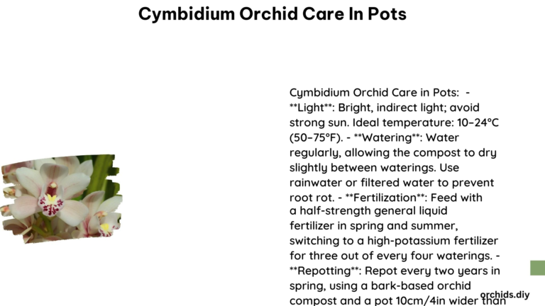 Cymbidium Orchid Care in Pots