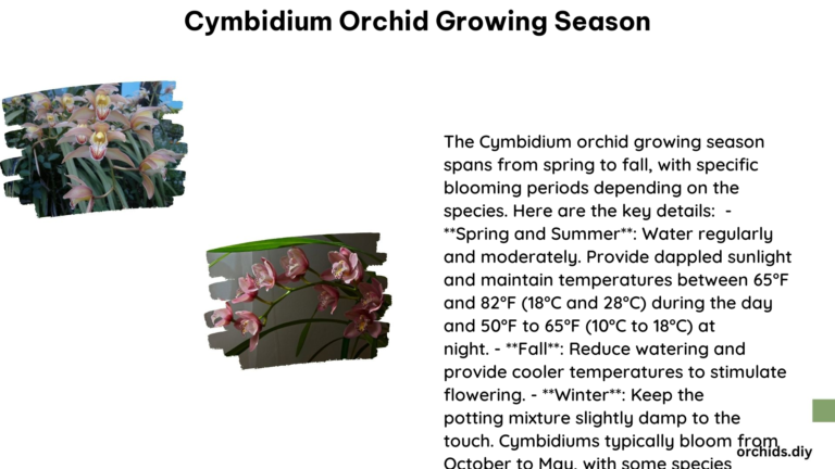 Cymbidium Orchid Growing Season