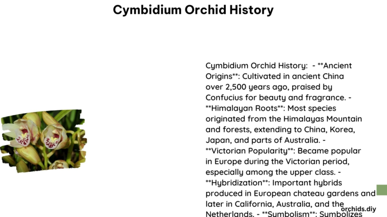 Cymbidium Orchid History