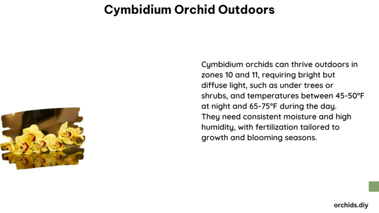 Cymbidium Orchid Outdoors
