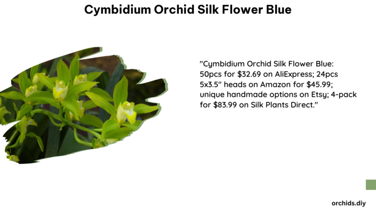 Cymbidium Orchid Silk Flower Blue