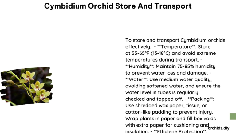 Cymbidium Orchid Store and Transport