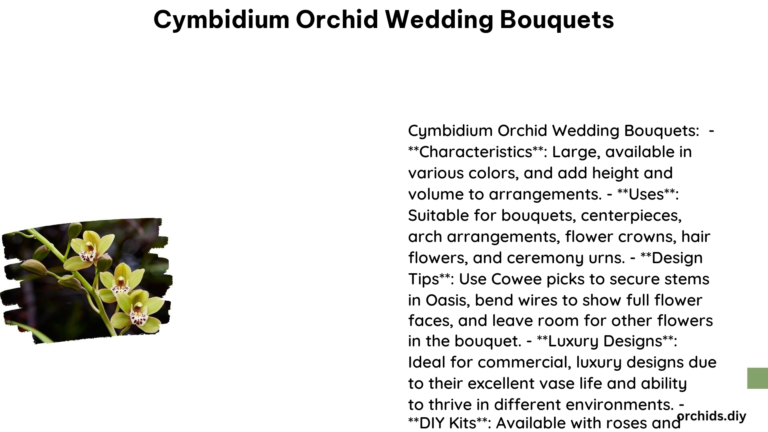 Cymbidium Orchid Wedding Bouquets