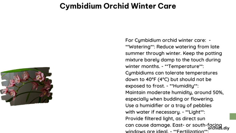 Cymbidium Orchid Winter Care