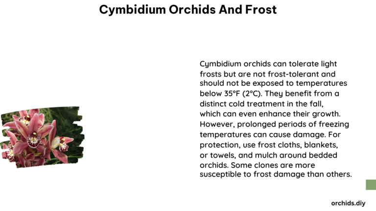 Cymbidium Orchids and Frost