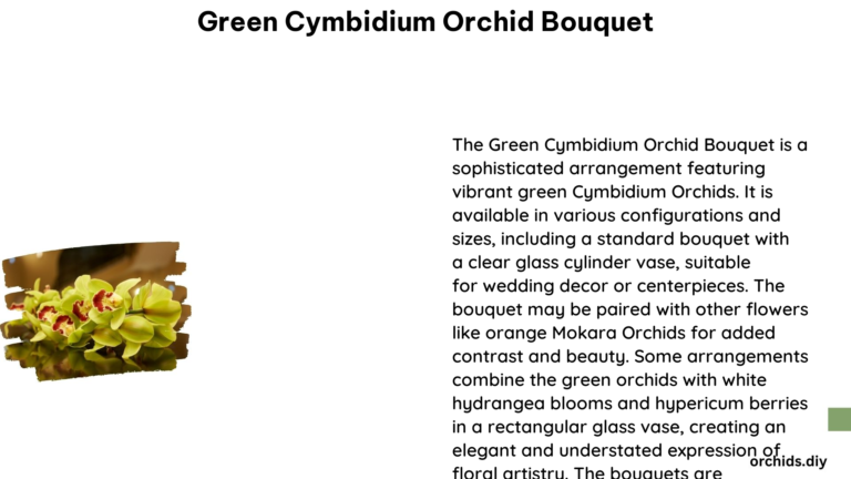 Green Cymbidium Orchid Bouquet