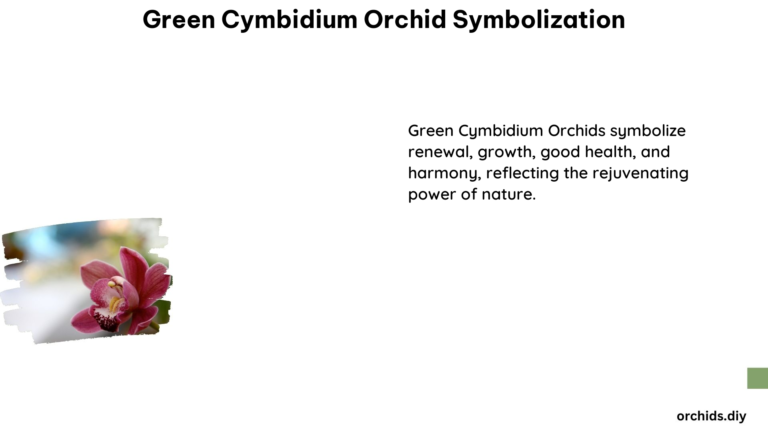 Green Cymbidium Orchid Symbolization