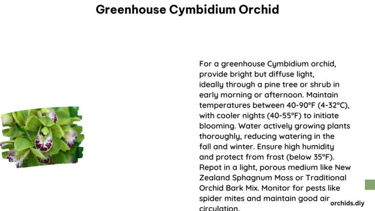 Greenhouse Cymbidium Orchid