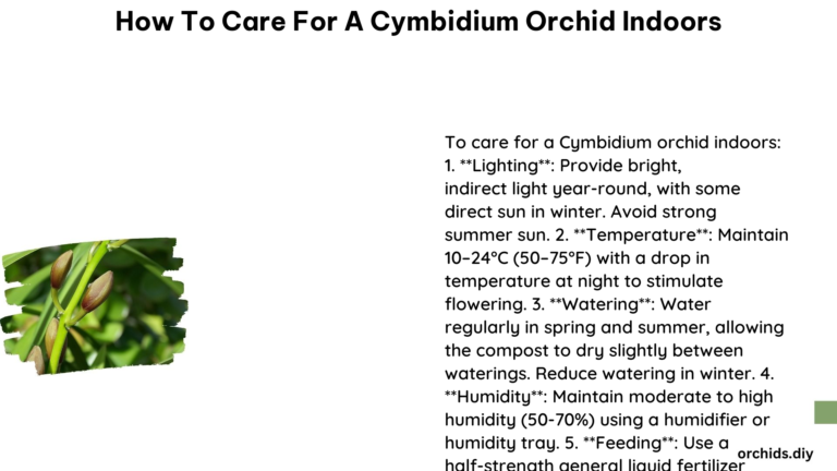 How to Care for a Cymbidium Orchid Indoors
