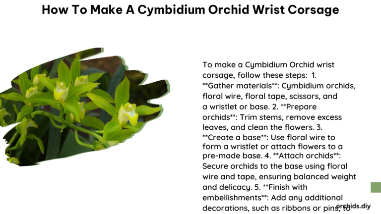 How to Make a Cymbidium Orchid Wrist Corsage