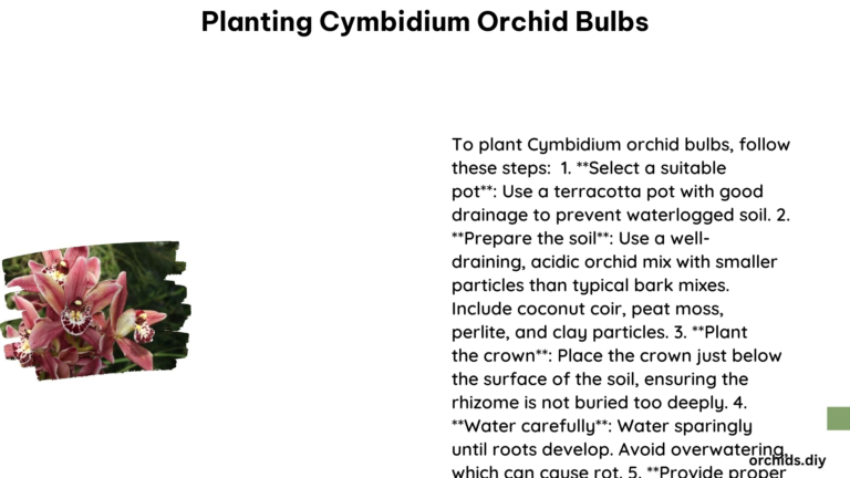 Planting Cymbidium Orchid Bulbs