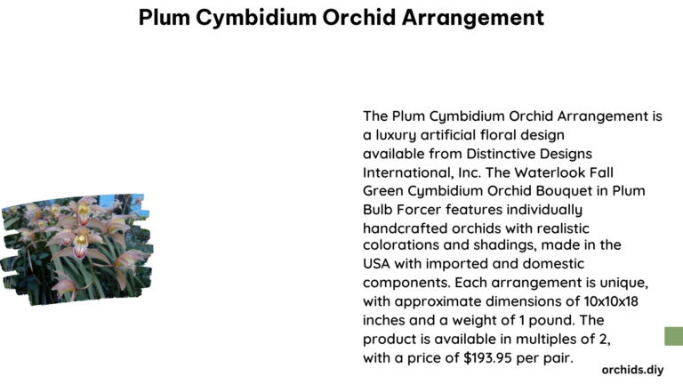 Plum Cymbidium Orchid Arrangement 1