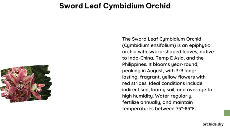 Sword Leaf Cymbidium Orchid