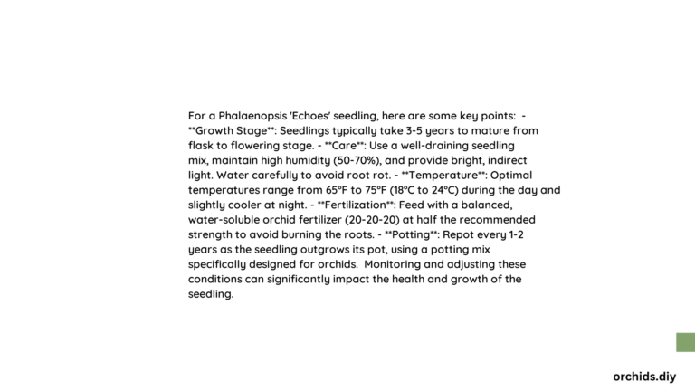 phalaenopsis echoes seedling